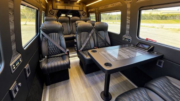new haven 12 passenger sprinter van interior