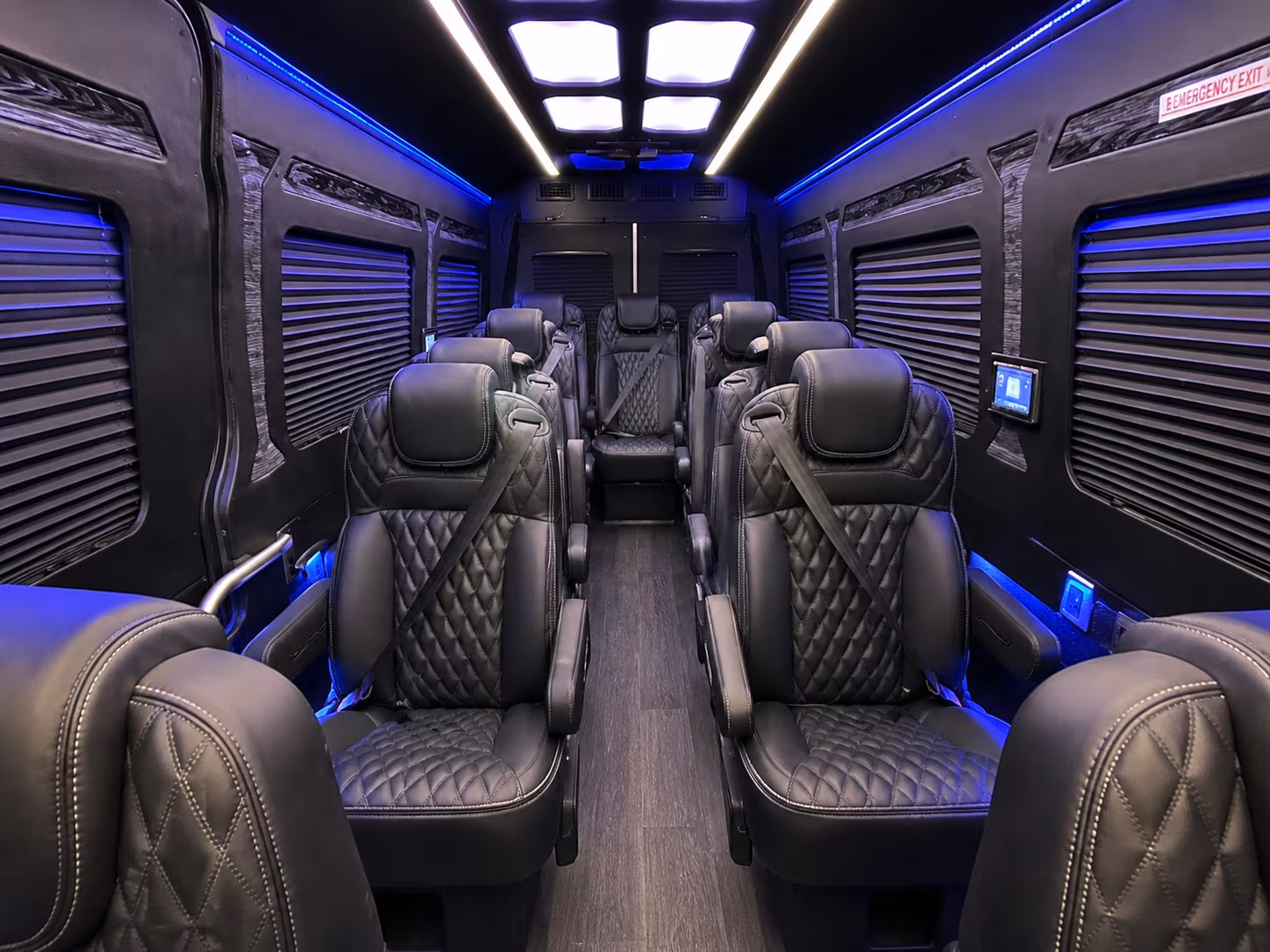 new haven 20 passenger sprinter van inside